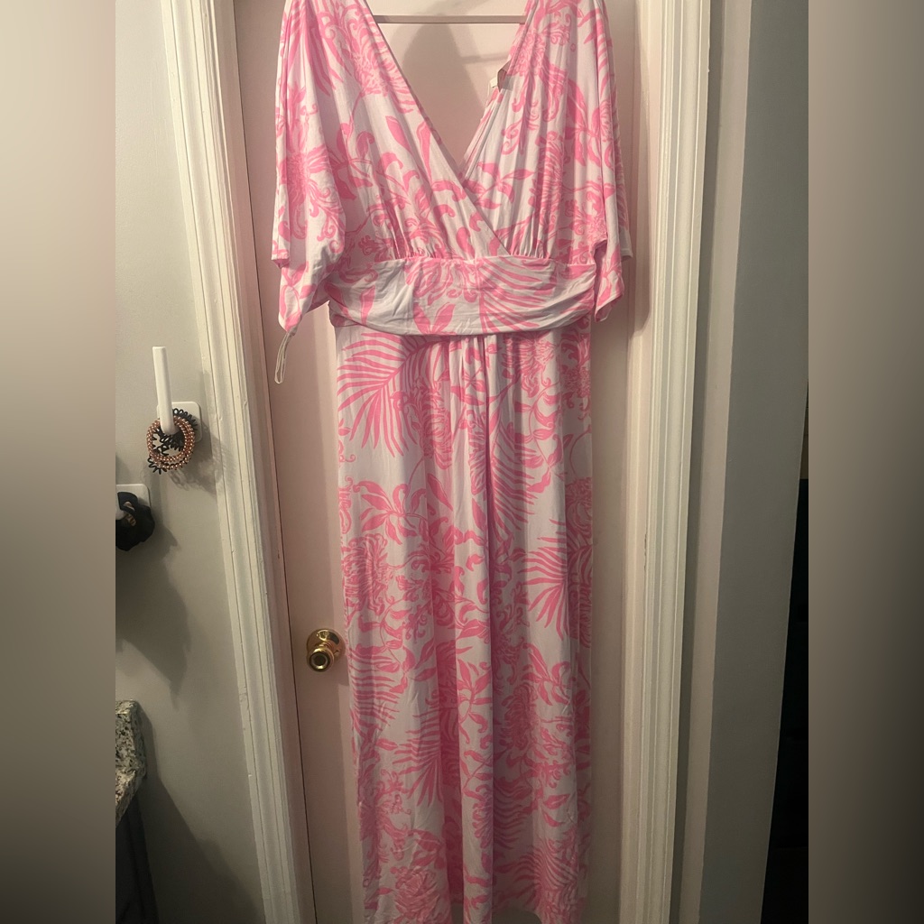 Lilly Pulitzer Pink And White Floral Dress